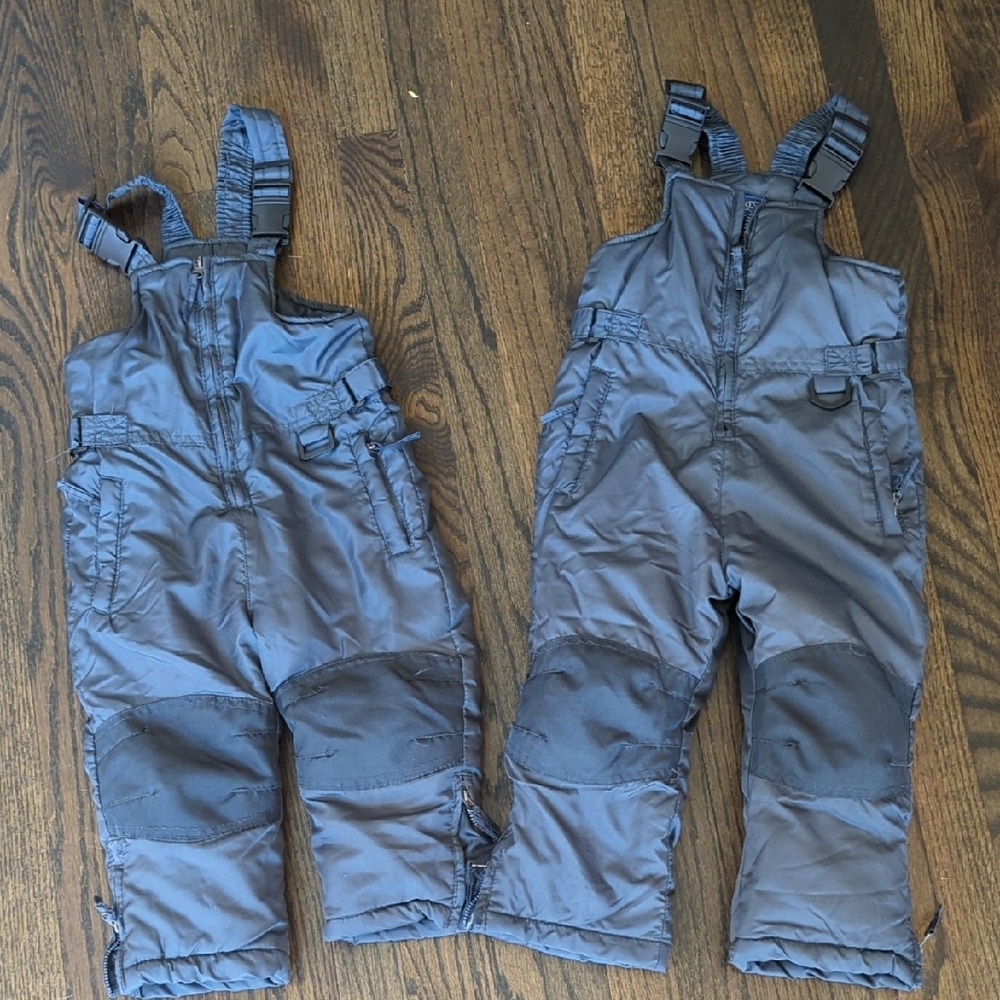Toddler Dark Grey Snow Pant Set - 2T AND 3T Bundle
